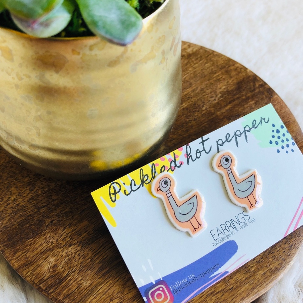 The Pigeon books 📚 child book inspired earrings
